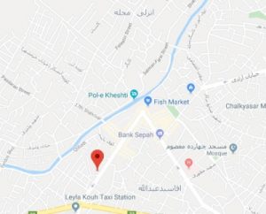 مکان مدرسه روی نقشه