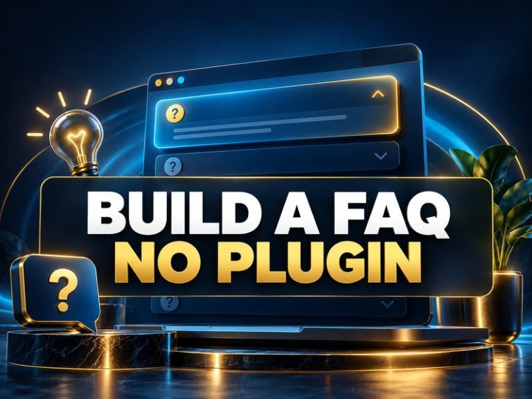 Build a working FAQ with native HTML and no plugin