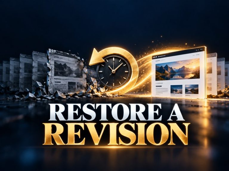 Restore an earlier WordPress post with Revisions safely
