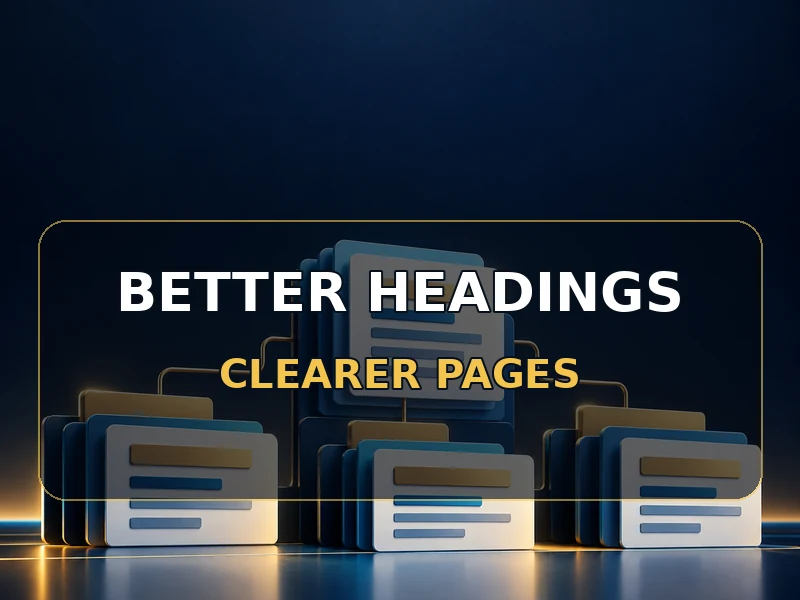 Organized headings: a map for reading a page