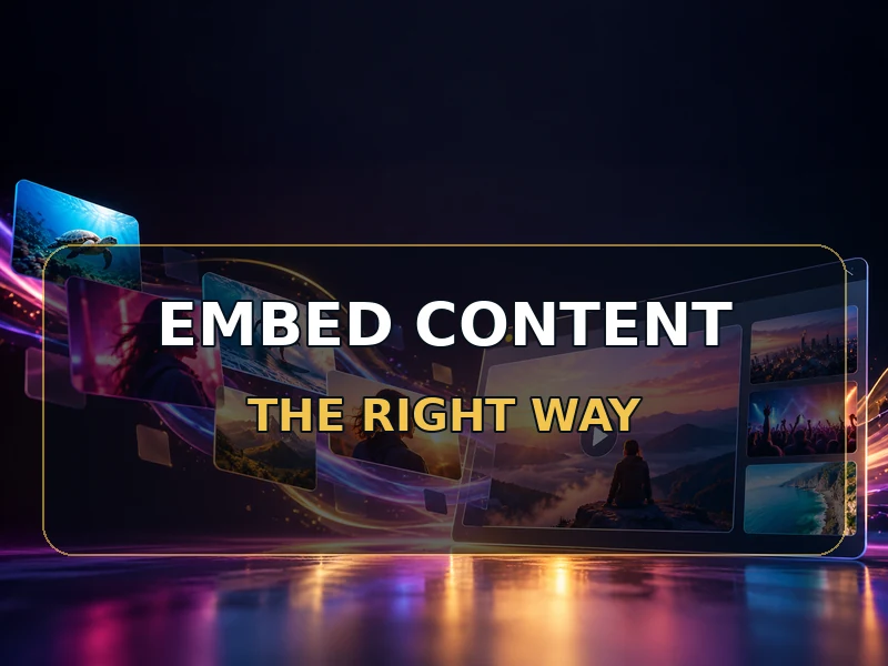 Display external content correctly with the Embed block