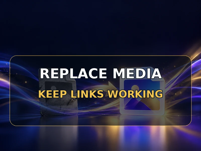 Replace a media file without breaking its links