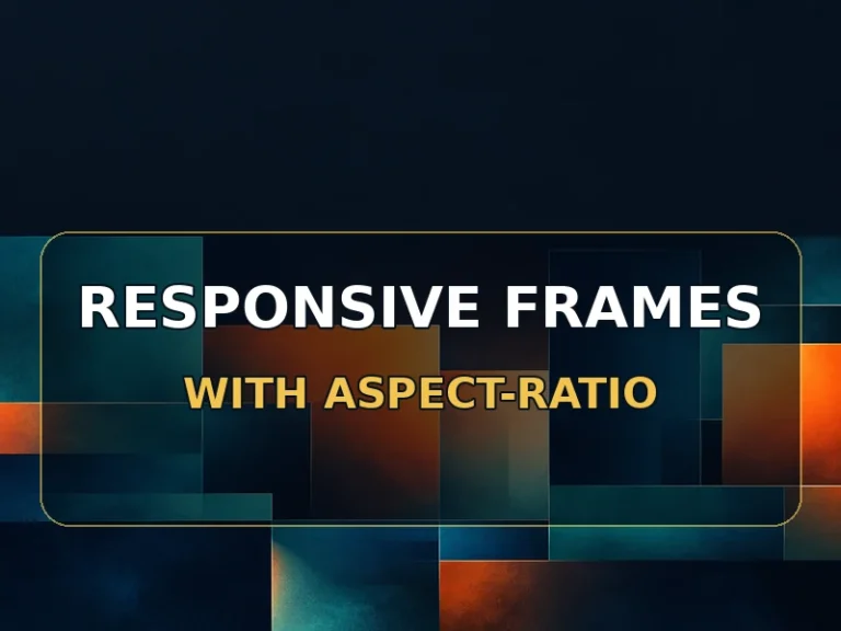 Create a responsive image frame with CSS aspect-ratio