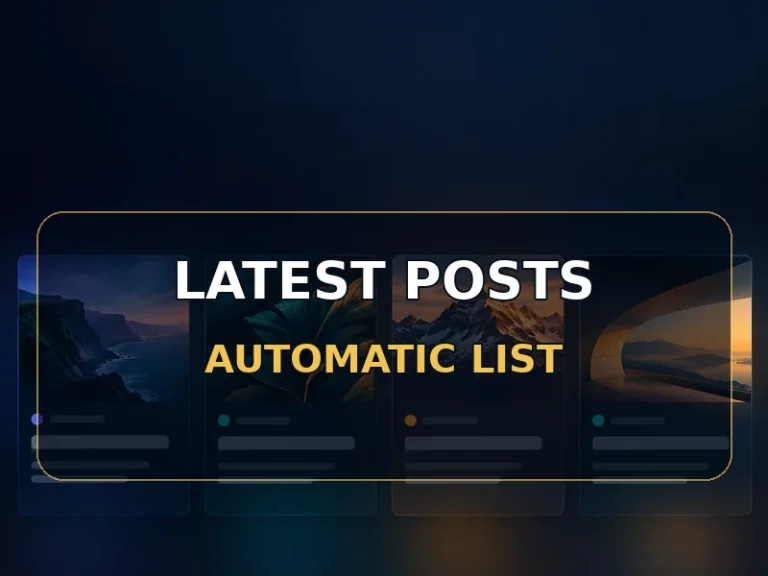 Show recent posts automatically on a page