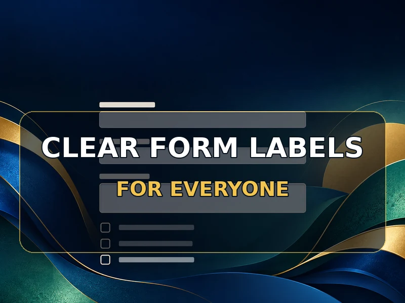 Write form labels everyone can understand