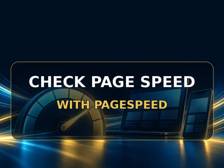 Check a page simply with PageSpeed Insights