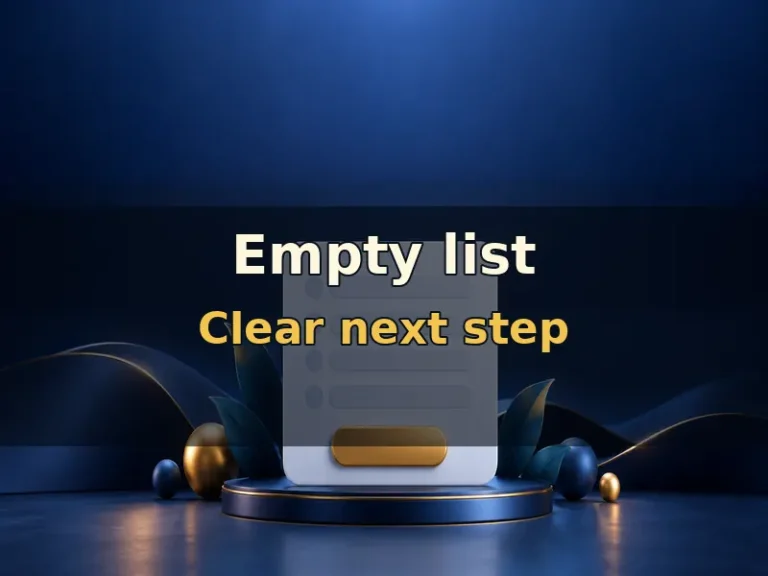 Explain the next step in an empty list