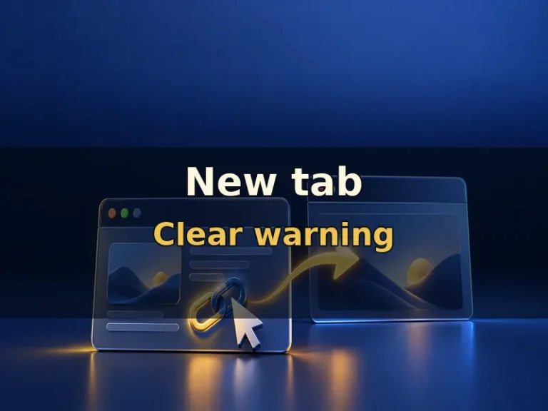 Warn users before opening a new tab