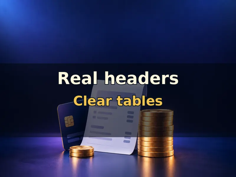 Give table headers real meaning