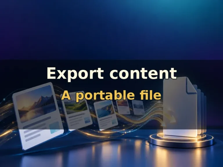 Export WordPress content to a file